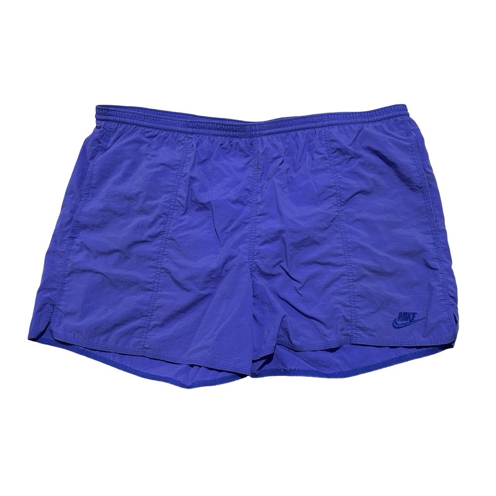 Nike 80s/90s Nike Men's Lined Hybrid Athletic Nylon Shorts Blue Size XL 40 x 3.5